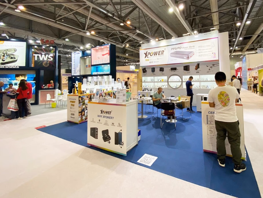 Gaming Expo Setup — interactive experience area design with LED wall